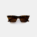 DIVA Leopard rectangle acetate sunglasses front view - Frame Studio