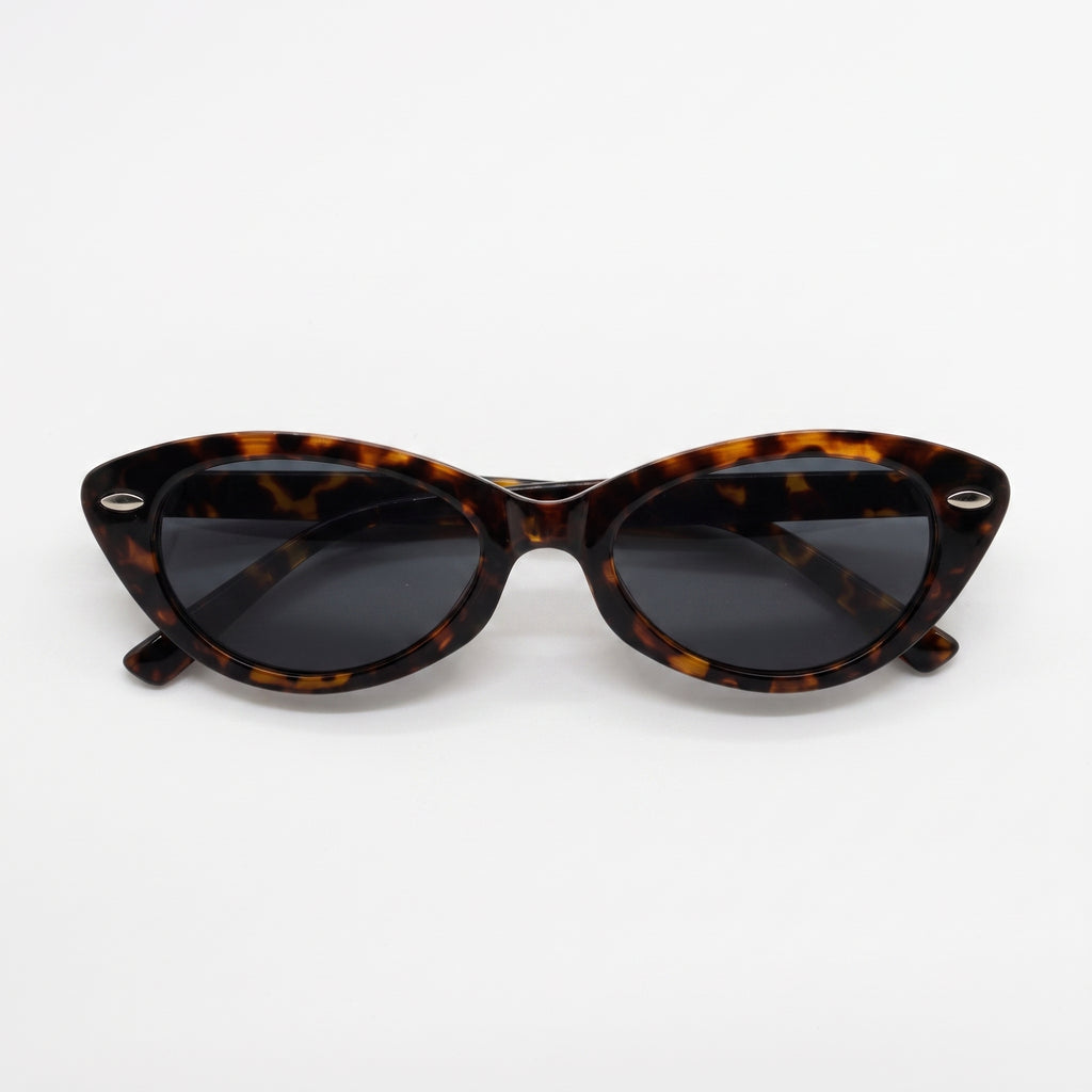 LUNA Leopard cat-eye acetate sunglasses front view - Frame Studio