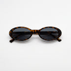VERA Leopard slim acetate sunglasses front view - Frame Studio