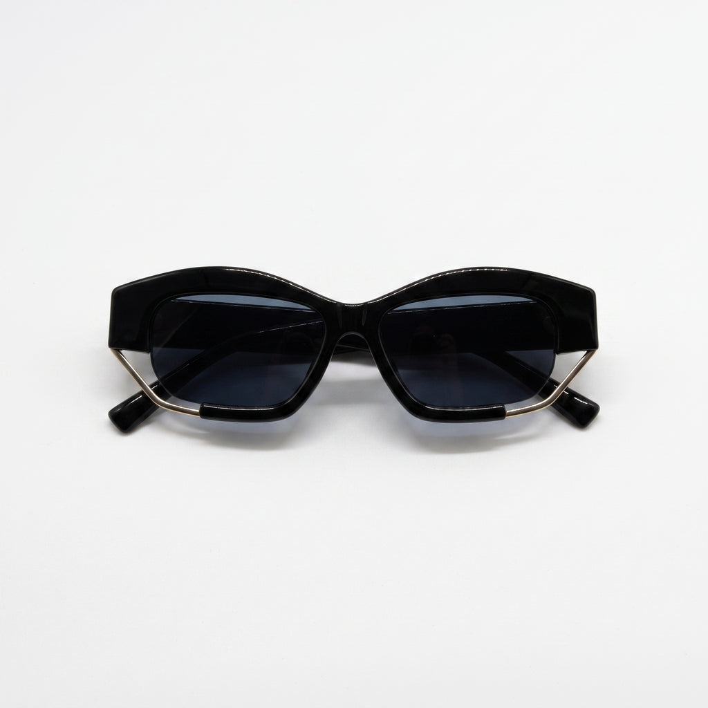 ATLAS Darkness oversized acetate sunglasses front view - Frame Studio