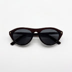 NOVA Desert round acetate sunglasses front view - Frame Studio