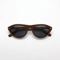 NOVA Chocolate round acetate sunglasses front view - Frame Studio