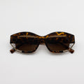ATLAS Leopard oversized acetate sunglasses front view - Frame Studio