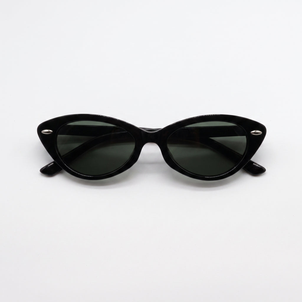 LUNA Midnight cat-eye acetate sunglasses front view - Frame Studio