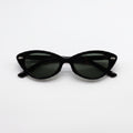 LUNA Midnight cat-eye acetate sunglasses front view - Frame Studio