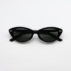 LUNA Midnight cat-eye acetate sunglasses front view - Frame Studio