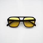 DUNE Amber aviator acetate sunglasses front view - Frame Studio