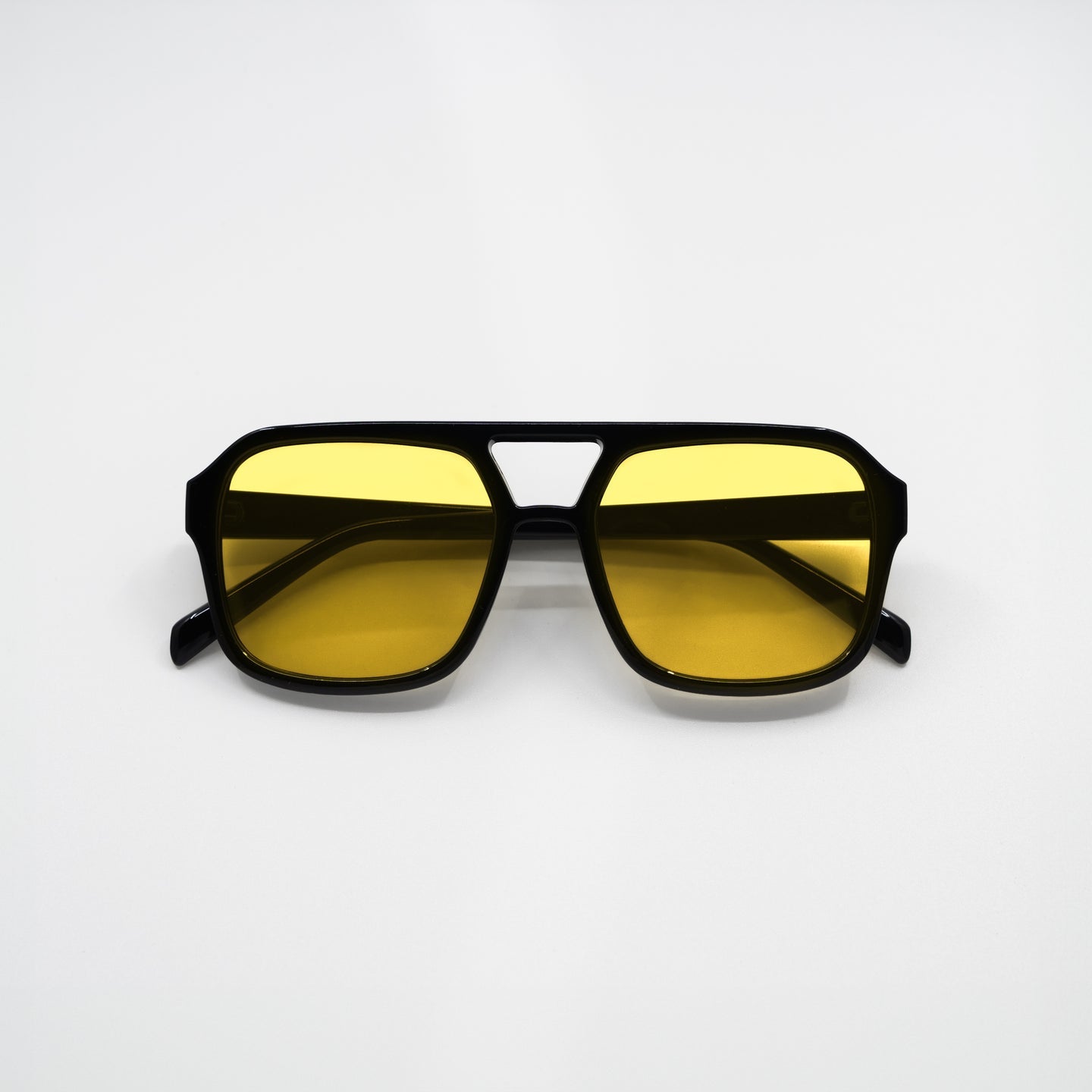 DUNE Amber aviator acetate sunglasses front view - Frame Studio