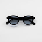 HALO Midnight round acetate sunglasses front view - Frame Studio