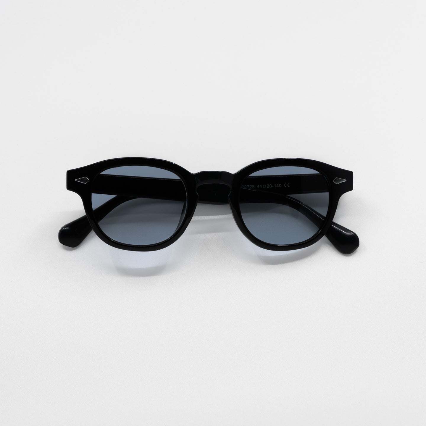 HALO Midnight round acetate sunglasses front view - Frame Studio