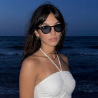HALO Midnight acetate sunglasses hinge detail