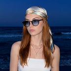 HALO Leopard sunglasses folded top view