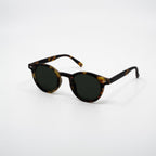 HALO Leopard Midnight round sunglasses side angle