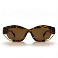 ATLAS Leopard square acetate sunglasses front view - Frame Studio