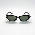 LUNA Midnight cat-eye acetate sunglasses front view - Frame Studio