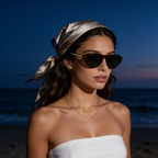 NOVA Desert acetate sunglasses temple detail