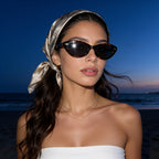 LUNA Leopard acetate sunglasses folded