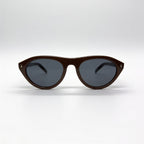 NOVA Chocolate round sunglasses side angle