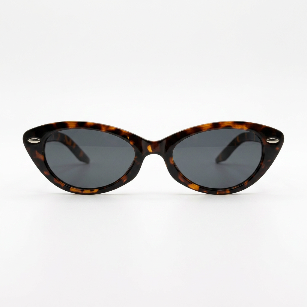 LUNA Leopard cat-eye acetate sunglasses front view - Frame Studio
