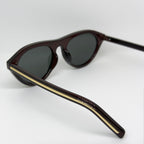 NOVA Desert round sunglasses folded top view