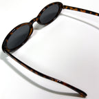 VERA Leopard acetate sunglasses folded top view