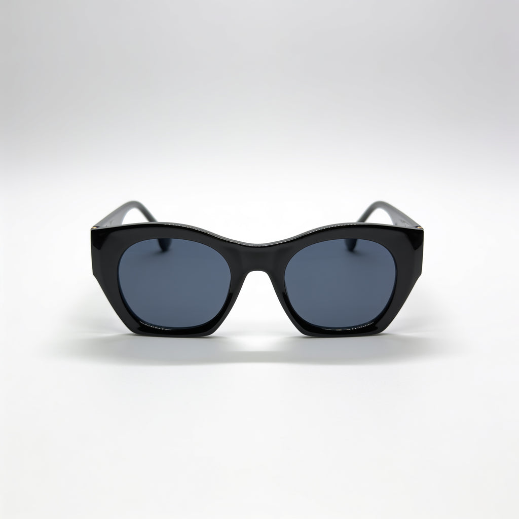 IRIS Midnight cat-eye acetate sunglasses front view - Frame Studio