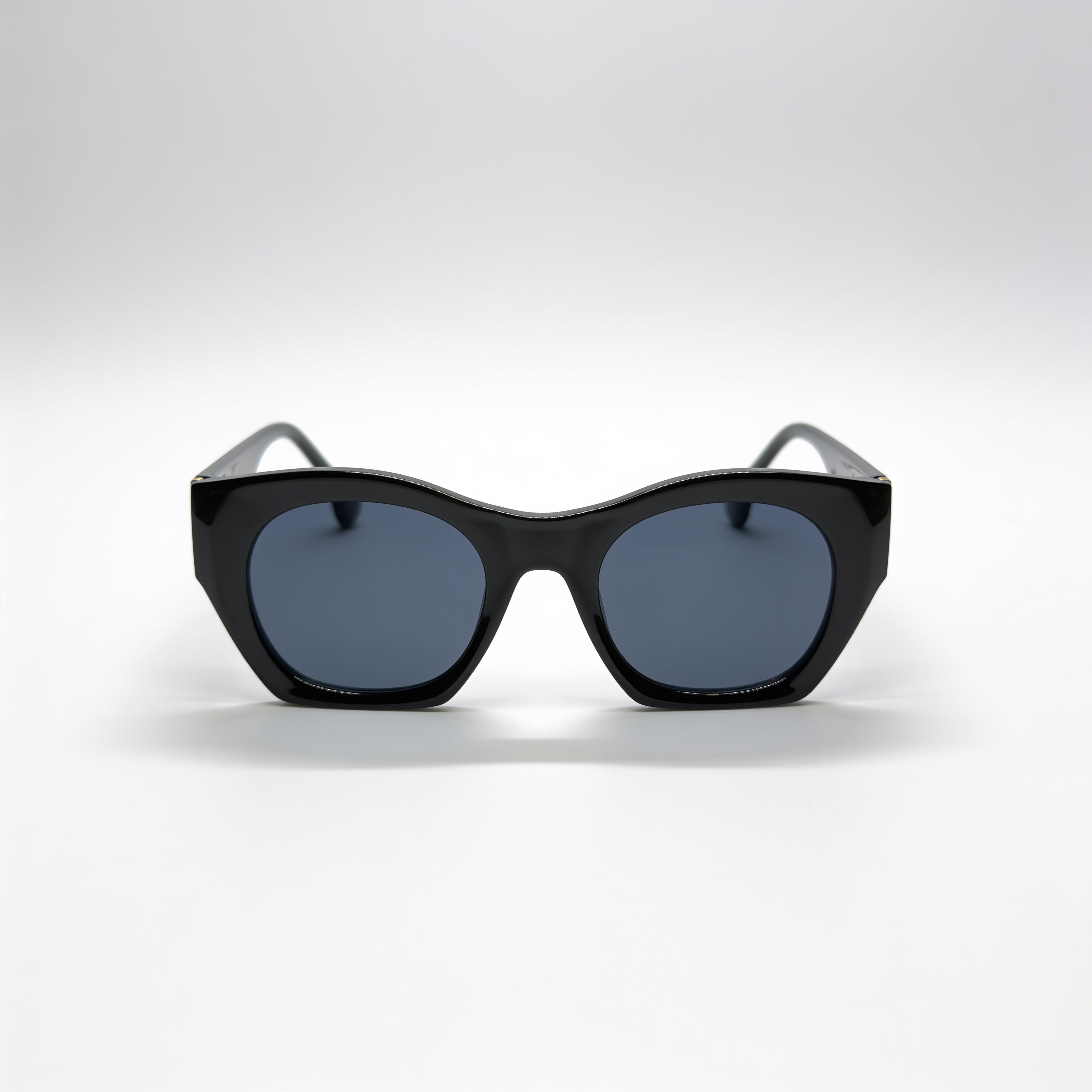 IRIS Midnight cat-eye acetate sunglasses front view - Frame Studio