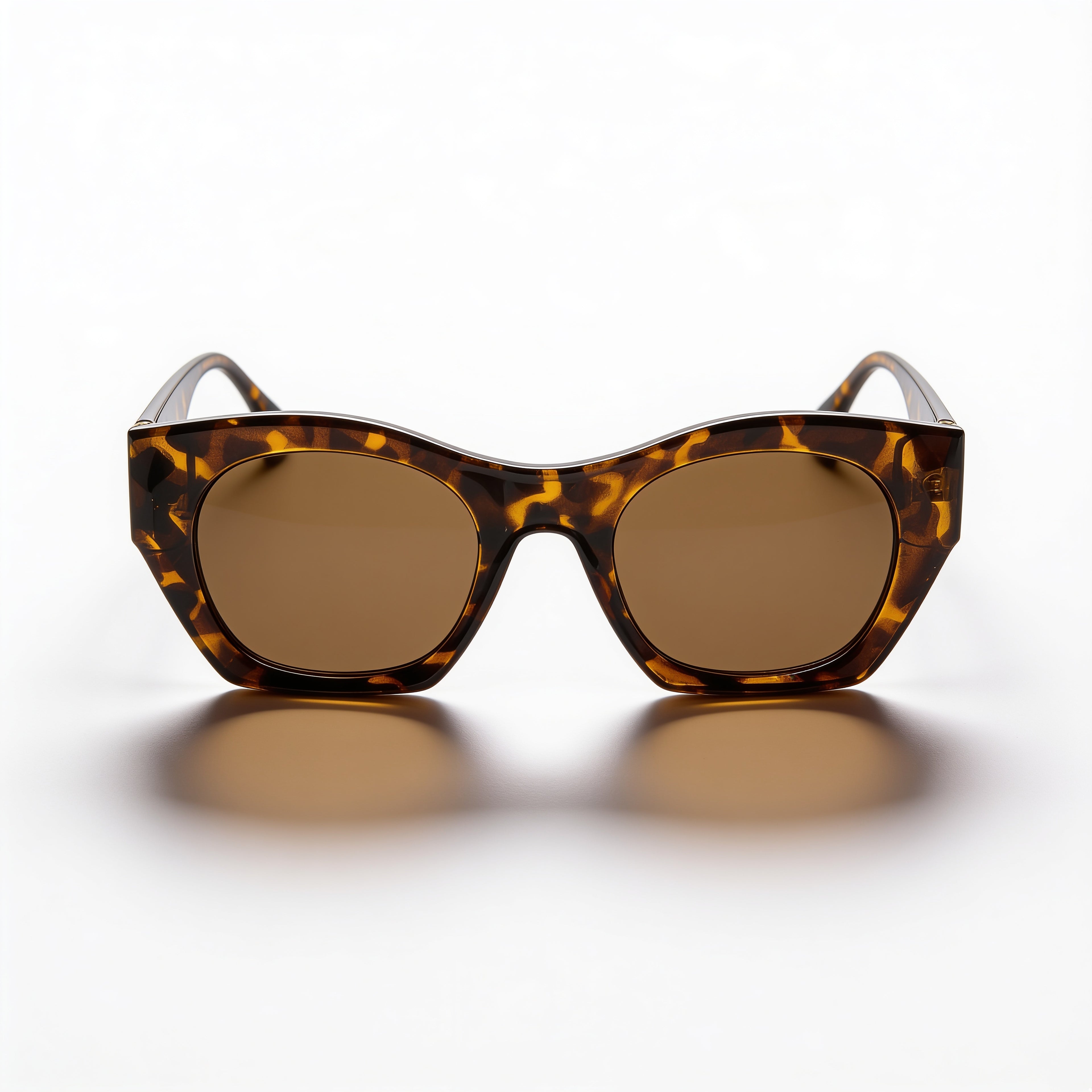 IRIS Leopard cat-eye acetate sunglasses front view - Frame Studio