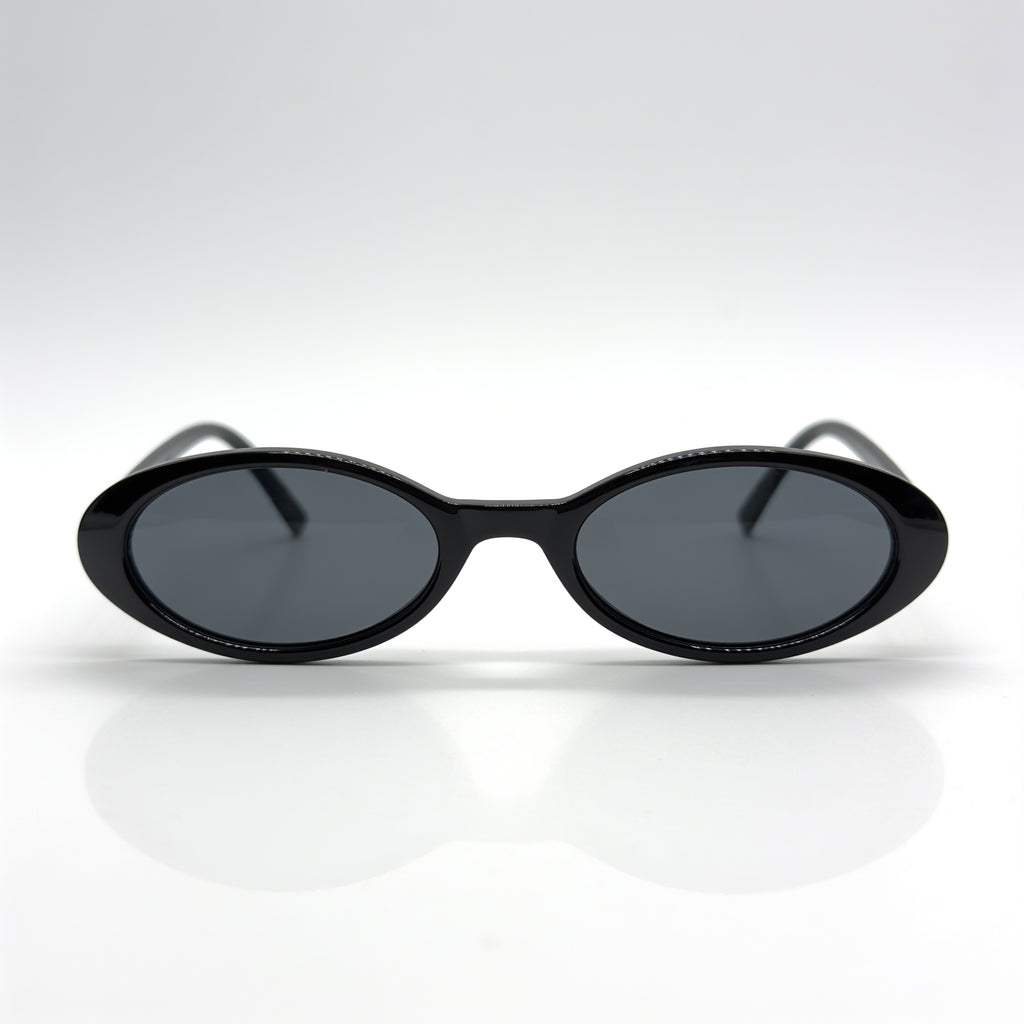 VERA Midnight oval acetate sunglasses front view - Frame Studio